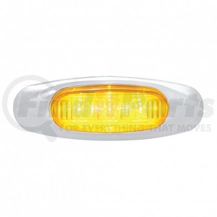 UNITED PACIFIC 37647 Clearance/Marker Light, Amber LED/Amber Lens, with Chrome Bezel, 3 LED