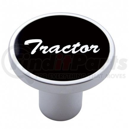 UNITED PACIFIC 23010 - air brake valve control knob - "tractor", black aluminum sticker | "tractor" air valve knob - black aluminum sticker