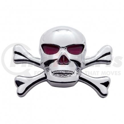 UNITED PACIFIC 50100 - emblem - skull accent | chrome skull accent with crossbones