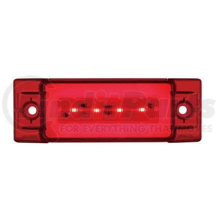 United Pacific 36977B Clearance/Marker Light - "Glo" Light, Red LED/Red Lens, Rectangle Design, 16 LED