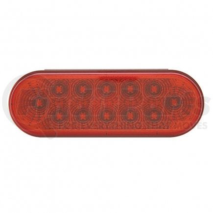 United Pacific 38121 Brake/Tail/Turn Signal Light - 12 LED 6" Oval Reflector Stop, Turn & Tail, Red LED/Red Lens