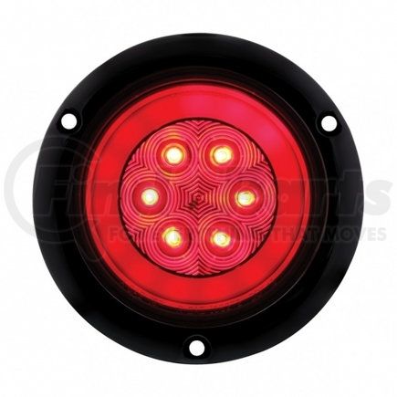 UNITED PACIFIC 36957 Brake/Tail/Turn Signal Light - Red, LED 4", Round, "Glo" Light, Flanged