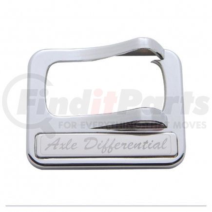 UNITED PACIFIC 40975 - rocker switch cover - peterbilt chrome rocker switch cover with stainless plaque - axle differential | chrome plstc rocker switch cover, ss plaque for peterbilt-axle differential