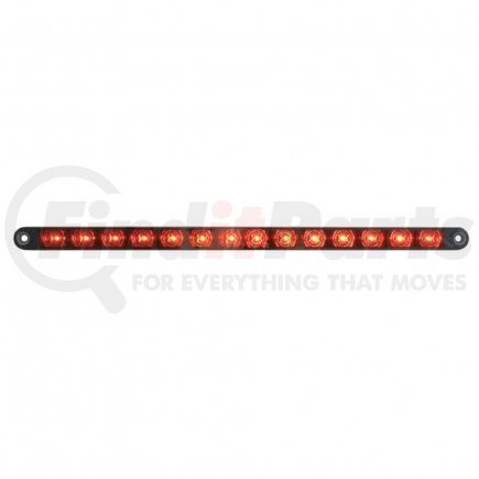 United Pacific 39645B Auxiliary Light - Auxiliary Strip Light, 14 LED 12", Red LED/Chrome Lens