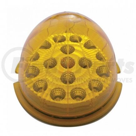 UNITED PACIFIC 39447 - truck cab light - 17 led watermelon clear reflector cab light - amber led/amber lens | 17 led watermelon reflector cab light - amber led/amber lens