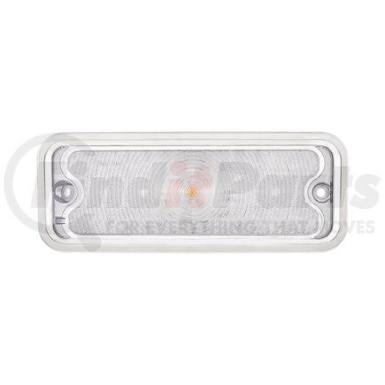 United Pacific 110965 Parking Light - 17 Amber LED, Front, Clear Lens, Passenger Side, with Stainless Steel Trim, for 1973-1980 Chevy & GMC Truck