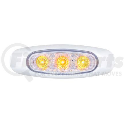 United Pacific 39311 Clearance/Marker Light, Amber LED/Clear Lens, with Reflector, 5 LED