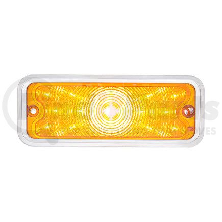 United Pacific 110886 Parking Light - Front, Amber LED, Dual Function, with Stainless Steel Trim, for 1973-1980 Chevy & GMC Truck