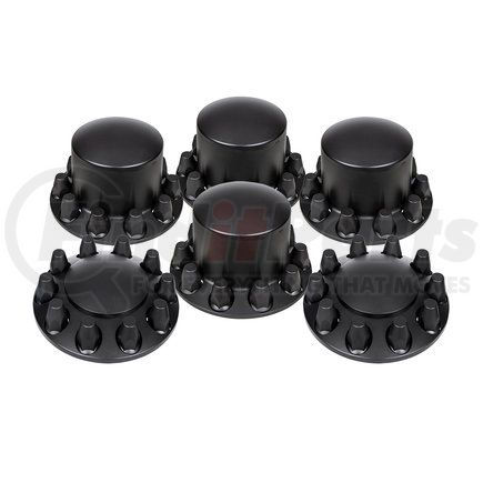 UNITED PACIFIC 10354 - axle hub cover kit - matte black dome axle cover combo kit with 33mm standard nut covers and nut covers tool | matte blck dome axle cover combo kit, 33mm stndrd nut covers & nut covers tool
