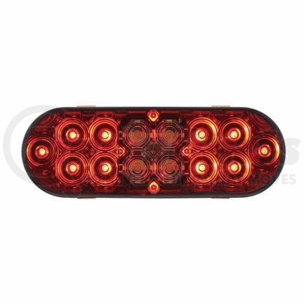 UNITED PACIFIC 36609 - brake / tail / turn signal light - 6" oval combo light with 14 led stop, turn & tail & 16 led back- up - red led/red lens | 6" oval combo light, 14 led stop, turn & tail & 16 led back-up -red led/red lens