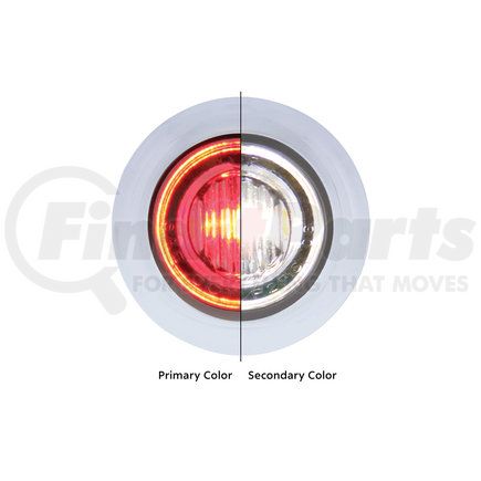 United Pacific 36841 Double Fury Mini Clearance/Marker Light - Red and White LED/Clear Lens, 3 LED