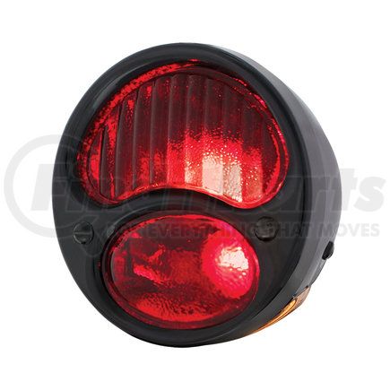 United Pacific A1039-12VRL Tail Light - 12V, with All Black Housing, All Red Lens, for 1928-1931 Ford Model A