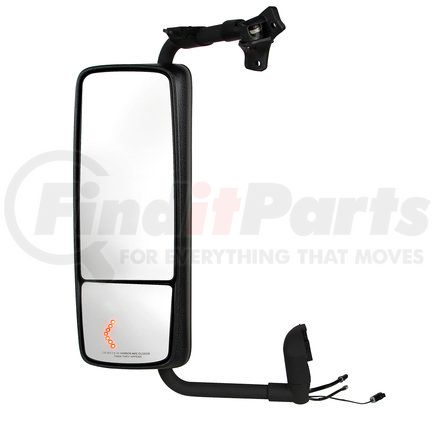 United Pacific 42848 Door Mirror - Assembly, LH, Black, with LED Turn Signal, for 2012 - 2017 Volvo VNL