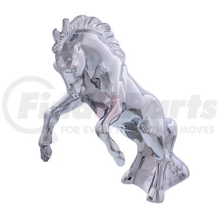 UNITED PACIFIC 72018 - hood ornament - fighting stallion hood ornament | chrome die-cast fighting stallion hood ornament