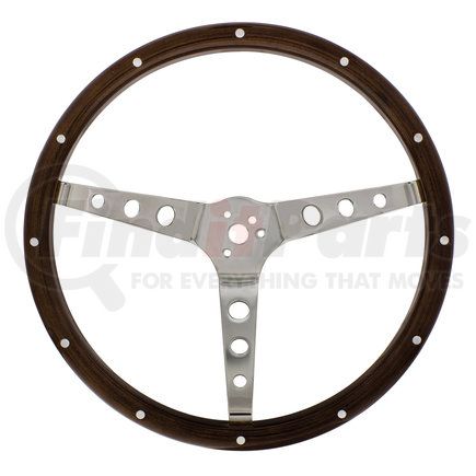 United Pacific 110794 Steering Wheel - 15", Woodgrain, for 3-Bolt Hubs