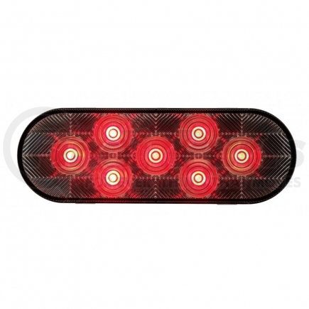 United Pacific 36857 Brake/Tail/Turn Signal Light - 7 LED, Oval, Red LED/Clear Lens