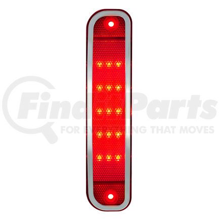 United Pacific 110713 Side Marker Light - 15 Red LED, with Stainless Steel Trim, Red LED/Red Lens, for 1973-1980 Chevrolet and GMC Truck