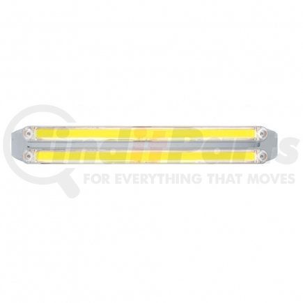 United Pacific 32720 Light Bar - "Glo" Light, Dual Function, Turn Signal Light, Amber LED, Clear Lens, Chrome/Plastic Housing, Dual Row, 24 LED Per Light Bar, Mounting Hardware Included
