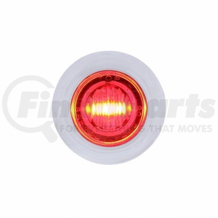UNITED PACIFIC 36603 Auxiliary Light - 3 LED Dual Function Mini Auxiliary/Utility Light, with Bezel, Red LED/Clear Lens