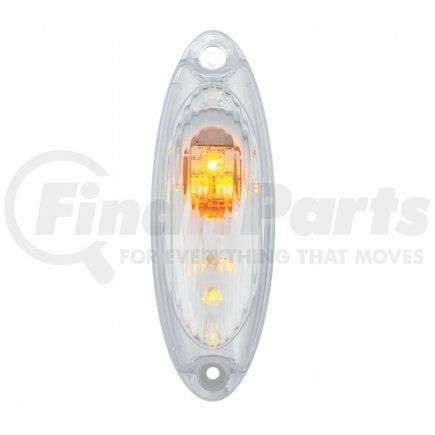 UNITED PACIFIC 36952 - truck cab light - freightliner cascadia led cab light, clear lens | 3 amber led freightliner cascadia reflector cab light - clear lens