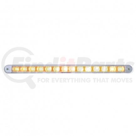 United Pacific 37190 Multi-Purpose Warning Light - 14 LED 12" Auxiliary Warning Light Bar, with Bezel, Amber LED/Clear Lens