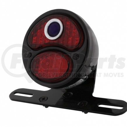 United Pacific 20345 Tail Light - LED "DUO LAMP", Motorcycle, Rear Fender, with Blue Dot