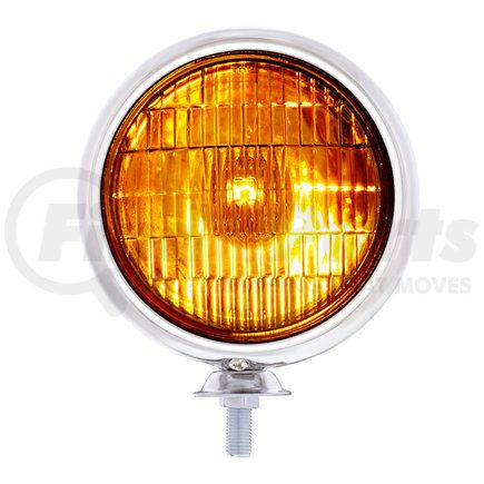 United Pacific C364009 Fog Light - 6V, Vintage, Chrome, Amber Lens