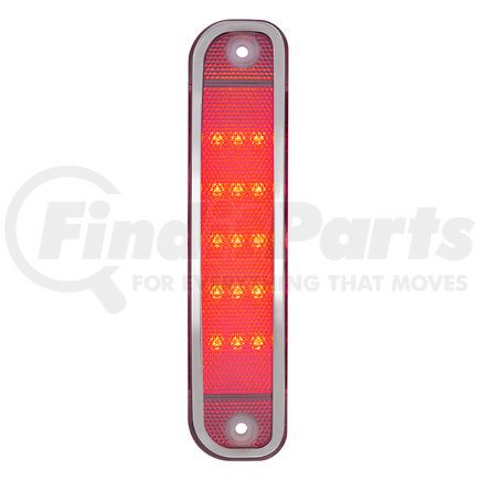 United Pacific 110715 Side Marker - 15 Red LED, Rear, with Stainless Steel Trim, Clear Lens, for 1973-1980 Chevrolet and GMC Truck