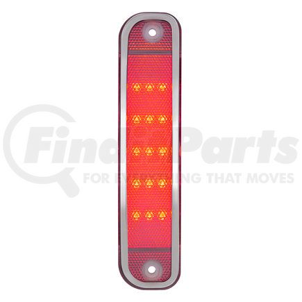UNITED PACIFIC 110715 Side Marker - 15 Red LED, Rear, with Stainless Steel Trim, Clear Lens, for 1973-1980 Chevrolet and GMC Truck