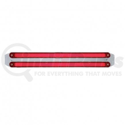 United Pacific 32719 Light Bar - "Glo" Light, Dual Function, Turn Signal Light, Red LED and Lens, Chrome/Plastic Housing, Dual Row, 24 LED Per Light Bar, Mounting Hardware Included