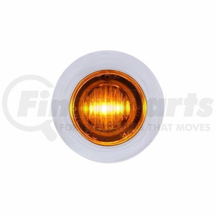 UNITED PACIFIC 36600 Auxiliary Light - 3 LED Dual Function Mini Auxiliary/Utility Light, with Bezel, Amber LED/Amber Lens