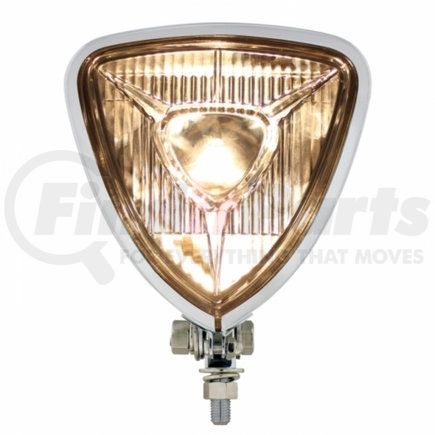 United Pacific 76996 Headlight - RH/LH, Triangle, Chrome Housing, with Flat Back Housing Design