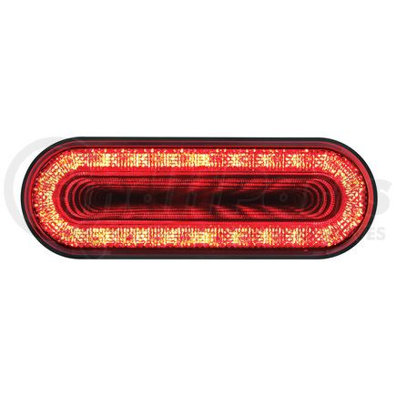 United Pacific 36656 Brake/Tail/Turn Signal Light - 24 LED 6" Oval Mirage, Red LED/Red Lens