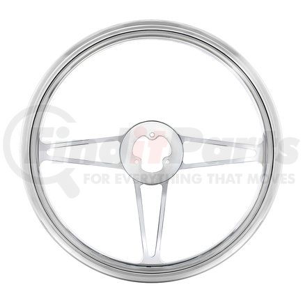 United Pacific 88171 Steering Wheel - 18", Chrome Aluminum "3-Spoke", Style