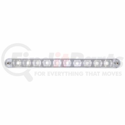 United Pacific 36542 Auxiliary Light Bar - White LED, Clear Lens, Chrome/Plastic Housing, 10 LED Light Bar