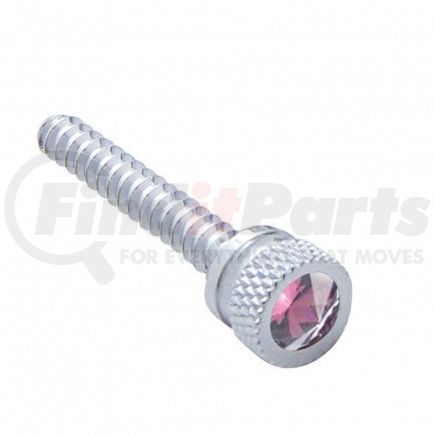 United Pacific 24055 Dash Panel Screw - Dash Screw, Chrome, Long, with Purple Diamond, for Freightliner