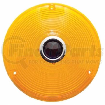 United Pacific 30282 Marker Light Lens - Deep Dish, with Blue Dot, Amber Lens