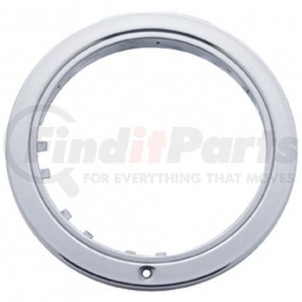 United Pacific 30418 Headlight Bezel - Stainless, "Bullet" without Turn Signal Cut-Out