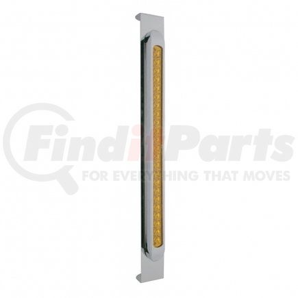 United Pacific 31488 Door Mirror Bracket - with 23 LED 17.25" Light Bar & Bezel, Amber LED/Amber Lens