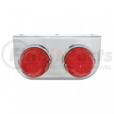 United Pacific 32323 Marker Light - LED, with Bracket, Two 17 LED Lights, Red Lens/Red LED, Stainless Steel, 3" Lens, Watermelon Design