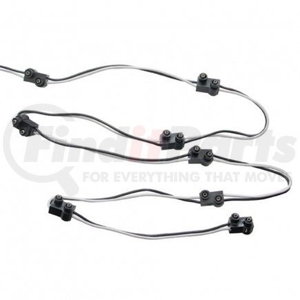 UNITED PACIFIC 34247 - wiring harness - 8 double male bullet plugs on single wire harness - 7" lead | 8 double male bullet plugs on single wire harness - 7" lead