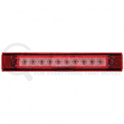 United Pacific 37167 Conspicuity Reflector Plate Light - 10 LED, with Red Reflector, Red LED/Clear Lens
