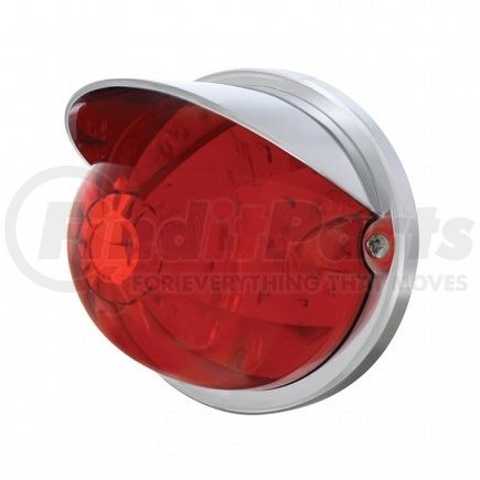 United Pacific 37267 Truck Cab Light - 17 LED Dual Function Watermelon Flush Mount Kit, with Visor, Red LED/Red Lens