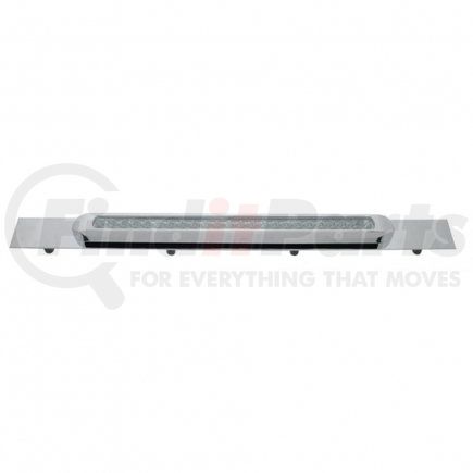 United Pacific 37320 Mud Flap Hanger - Mud Flap Plate, Top, Chrome, with 23 SMD LED Light Bar & Bezel, Amber LED/Clear Lens