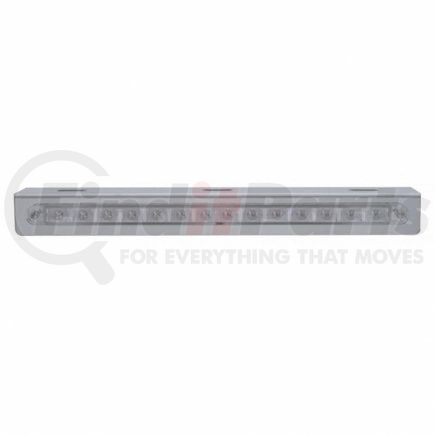 United Pacific 37521 Light Bar - Stainless Steel, Sequential, Auxiliary Light, Red LED, Clear Lens, Right to Left, 14 LED Light Bar