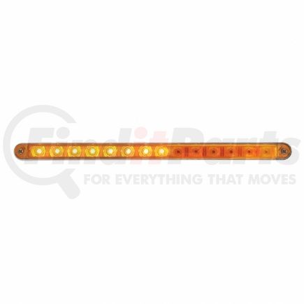 United Pacific 37522 Light Bar - Sequential, Auxiliary Light, Amber LED and Lens, Chrome/Plastic Housing, 14 LED Light Bar