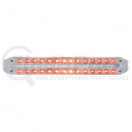 UNITED PACIFIC 37676 Brake/Tail/Turn Signal Light - Dual 14 LED 12", Bars, Red LED/Chrome Lens