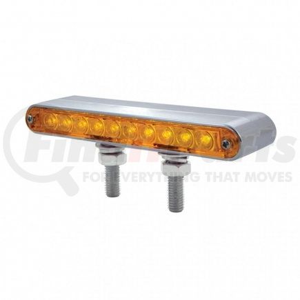 United Pacific 37632 Light Bar - Double Face, Pedestal, Turn Signal Light, Amber LED and Lens, Chrome/Steel Housing, 10 LED Light Bar