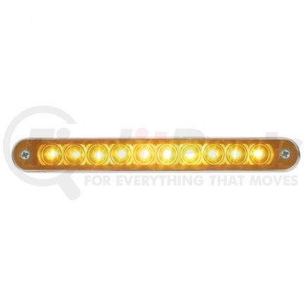 United Pacific 37637 Turn Signal Light - 10 LED 6.5" Turn Signal Light Bar, with Bezel, Amber LED/Amber Lens