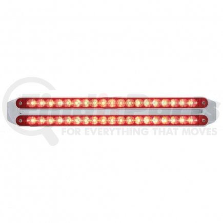 United Pacific 37679 Brake/Tail/Turn Signal Light - Dual 19 LED 12" Reflector, Bars, Red LED/Red Lens